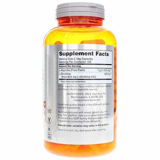 Arginine & Ornithine, NOW